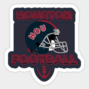 Houston Football Vintage Style Sticker